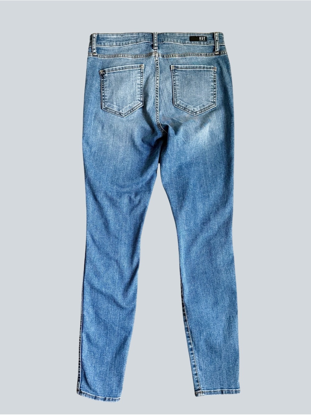 Kut From The Kloth Mia High Rise Fab Ab Toothpick Distressed Skinny Jeans Size 8 - Picture 4 of 8